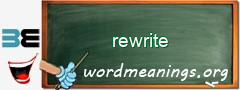 WordMeaning blackboard for rewrite